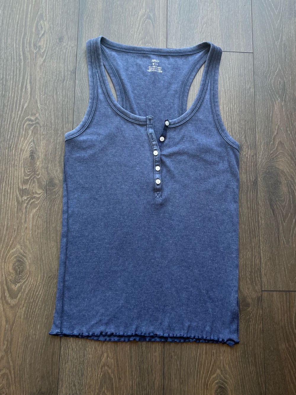 NWOT Aerie Ribbed Henley Tank Top